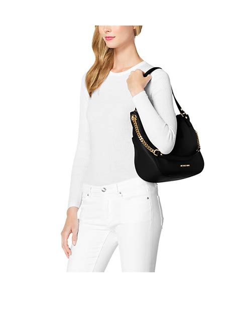 michael kors chandler large metallic leather tote|michael michael kors chandler large shoulder tote .